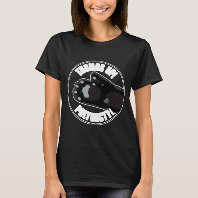 Thumbs Up Polydactyl Cat Owners T-Shirt (Front)