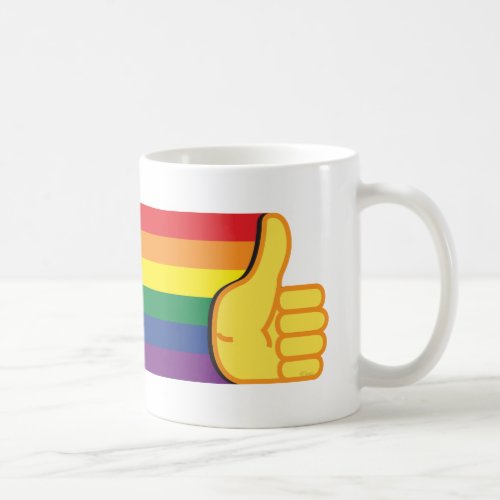Thumbs Up Rainbow Coffee Mug