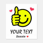 Thumbs Up Smile Face Custom Text  Sticker