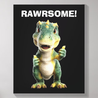 Thumbs Up T Rex  Canvas Photo Tile