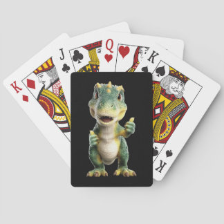 Thumbs Up T Rex  Poker Cards