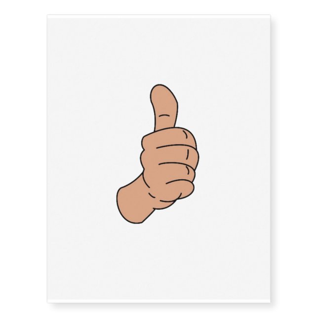 Thumbs Up Temporary Tattoos (Front)
