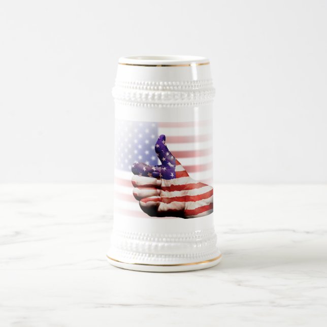 Thumbs up to the US! Beer Stein (Center)