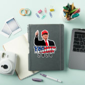 Thumbs Up Trump 2024 Window Decal Bumper Sticker (iPad Cover)
