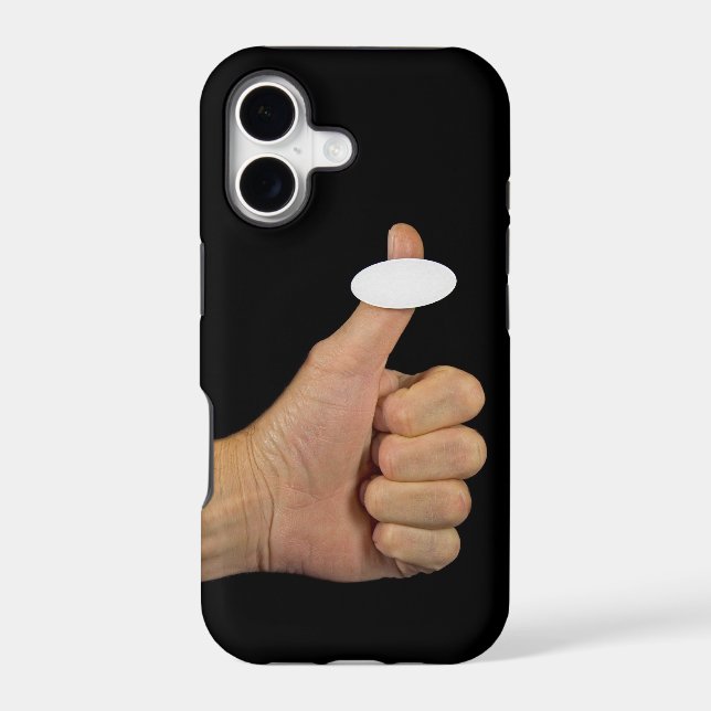 Thumbs Up with sticker Iphone Case (Back)