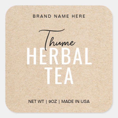 Thume Tea Product Label Stickers Packaging