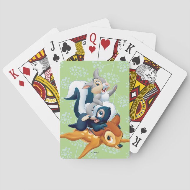 Thumper, Flower & Bambi Playing Cards (Back)