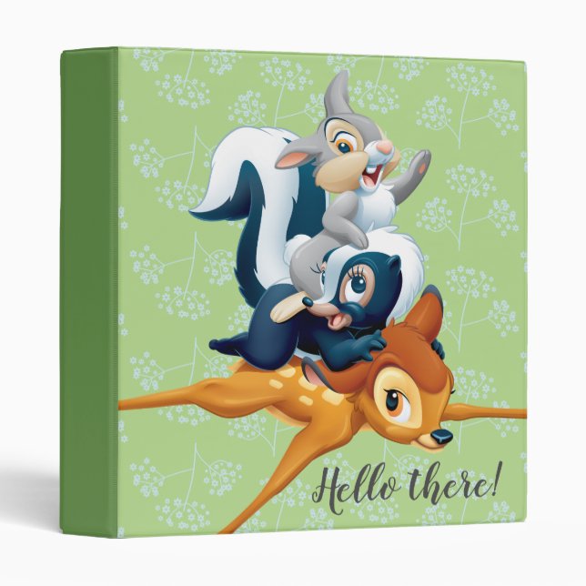 Thumper, Flower, & Bambi Stacked During Play 3 Ring Binder (Front/Spine)