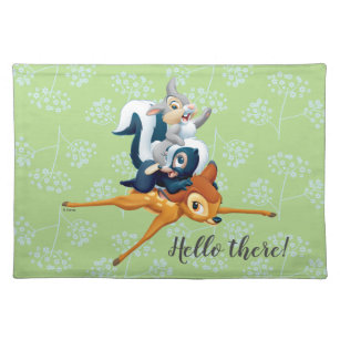 Thumper, Flower, & Bambi Stacked During Play Cloth Placemat