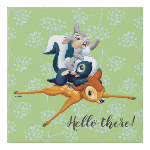 Thumper, Flower, & Bambi Stacked During Play Faux Canvas Print