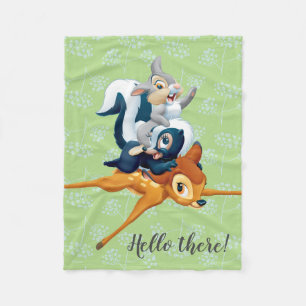 Thumper, Flower, & Bambi Stacked During Play Fleece Blanket