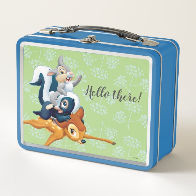 Thumper, Flower, & Bambi Stacked During Play Metal Lunch Box (Front)