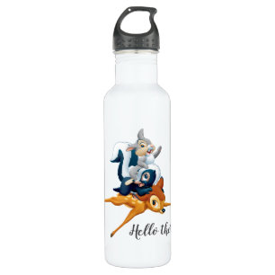 Thumper, Flower, & Bambi Stacked During Play Stainless Steel Water Bottle