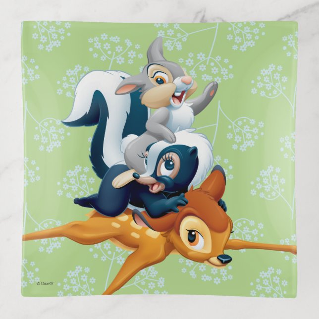 Thumper, Flower, & Bambi Stacked During Play Trinket Tray (Front)