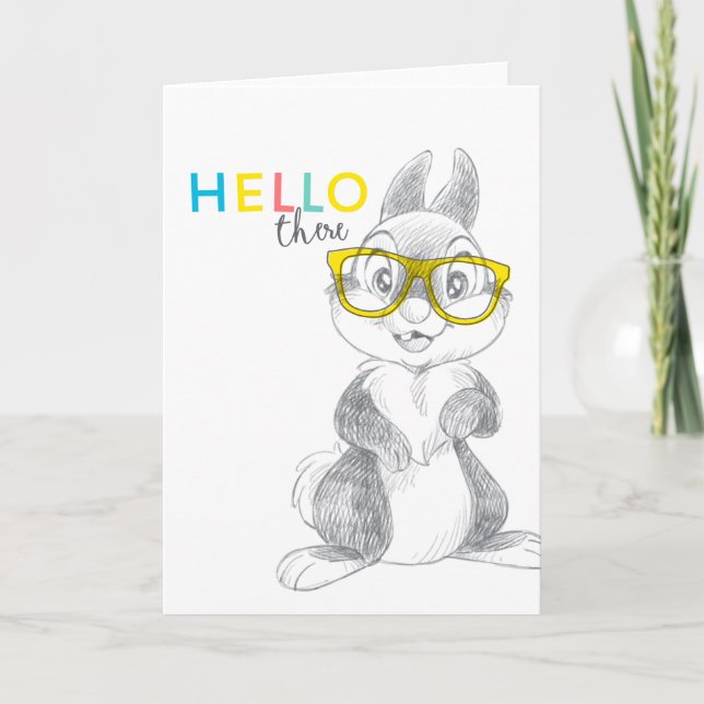 Thumper With Glasses - Hello There Card (Front)