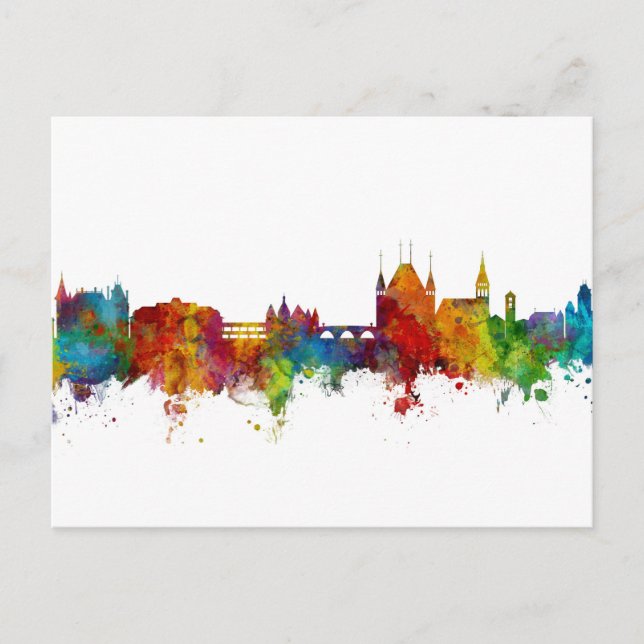 Thun Switzerland Skyline Postcard (Front)