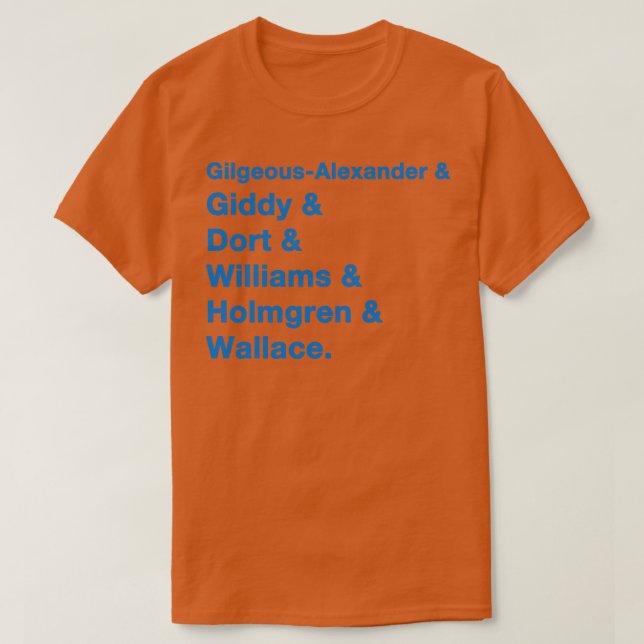 Thunder 2324 playoff squad T-Shirt (Design Front)