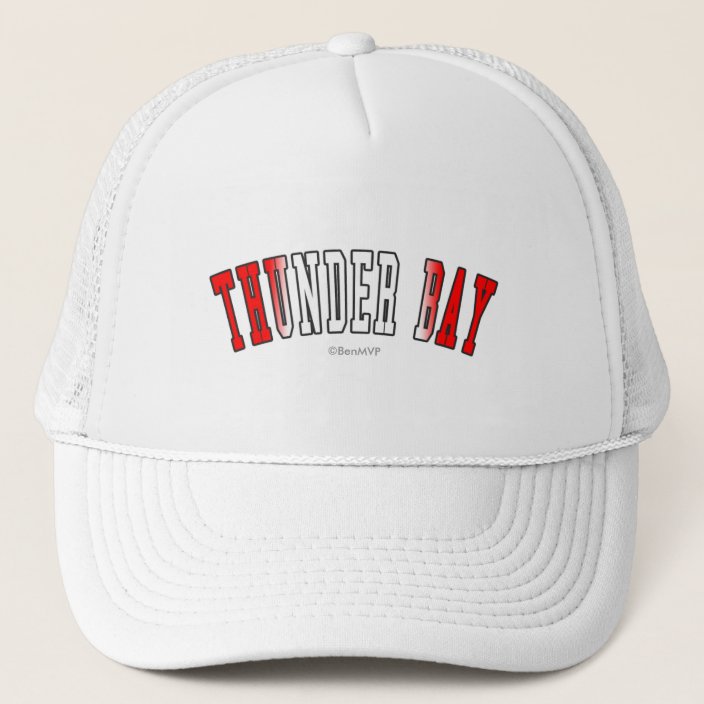 Thunder Bay in Canada National Flag Colors Hat