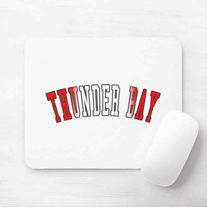 Thunder Bay in Canada National Flag Colors Mousepad