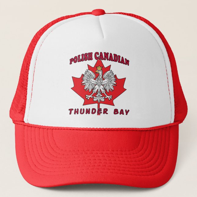 Thunder Bay Polish Canadian Leaf Trucker Hat (Front)