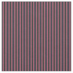 Thunder Blue, Deep Rose And Dark Gray Stripes Fabric