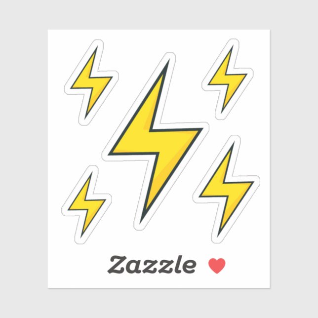 Thunder bolt Cut Vinyl Stickers (Sheet)