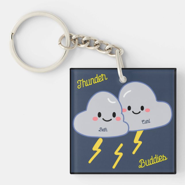 Thunder Buddies Customized Keychain (Front)