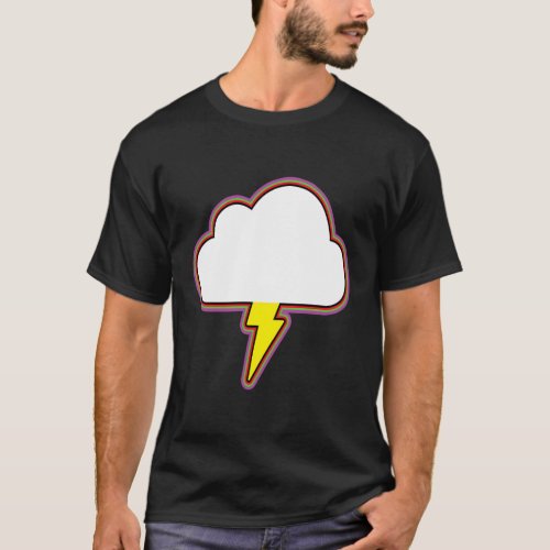 Thunder Cloud Lightning Raining Storm T_Shirt