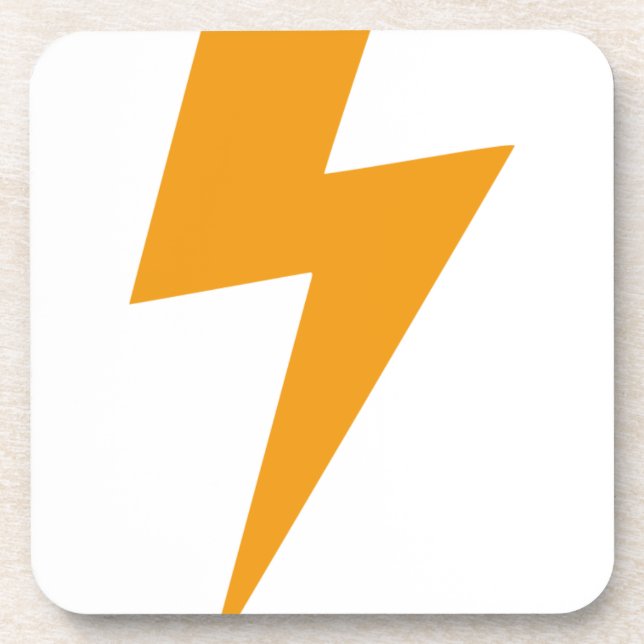 Thunder Energy Yellow Print Drink Coaster (Front)