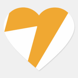 Thunder Energy Yellow Print Heart Sticker