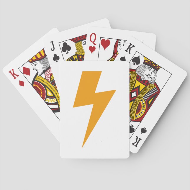 Thunder Energy Yellow Print Poker Cards (Back)