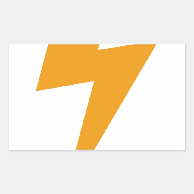 Thunder Energy Yellow Print Rectangular Sticker (Front)