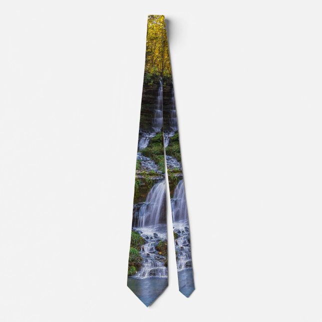 Thunder Falls Painterly Neck Tie (Front)
