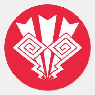 Thunder lightning classic round sticker