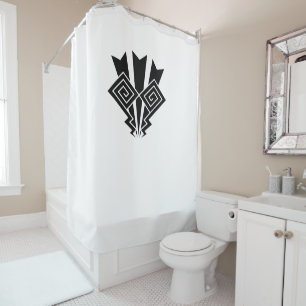Thunder lightning shower curtain