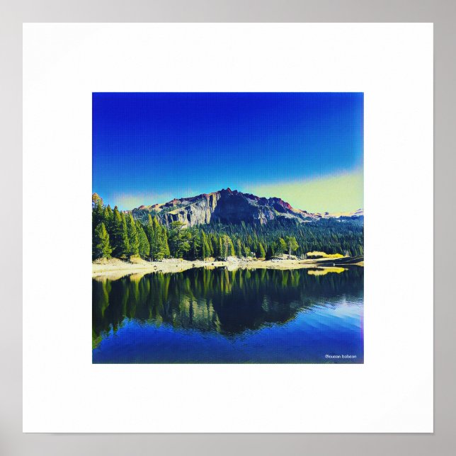 Thunder Mountain over Silver Lake Poster (Front)