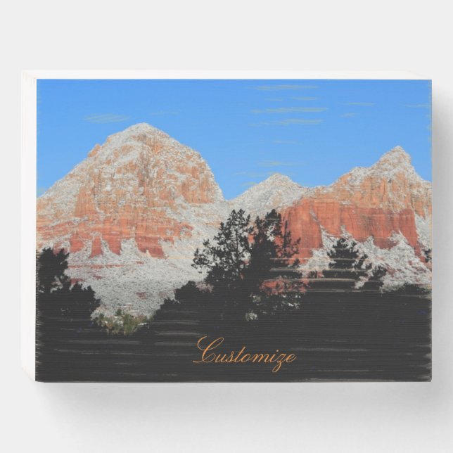 Thunder Mountain Sedona Arizona Thunder_Cove Wooden Box Sign (Front Horizontal)
