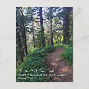 Thunder Rock Cove Trail, Samuel H Boardman, Oregon Postcard