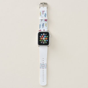 Thunder seamless background vintage illustration apple watch band