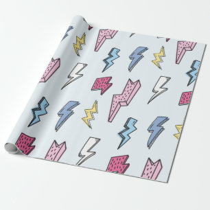 Thunder seamless background vintage illustration wrapping paper