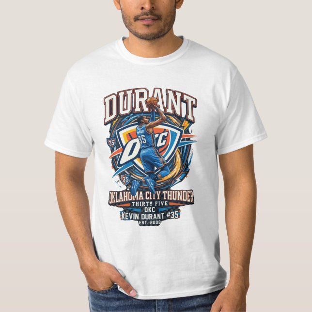 Thunder Strike Scorer Tee | OKC Hoops Inspired V1 (Front)