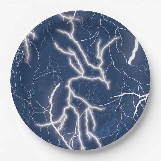 Thunder Strike Thunder Storm Paper Plates (Front)