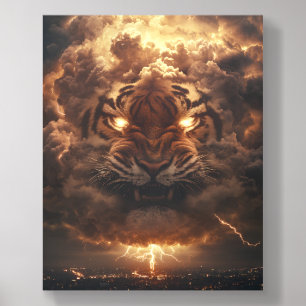 Thunder Tiger Rising from the Storm Acrylic Photo Tile