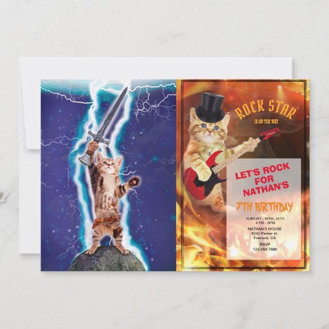 Thunder warrior cat invitation (Front)