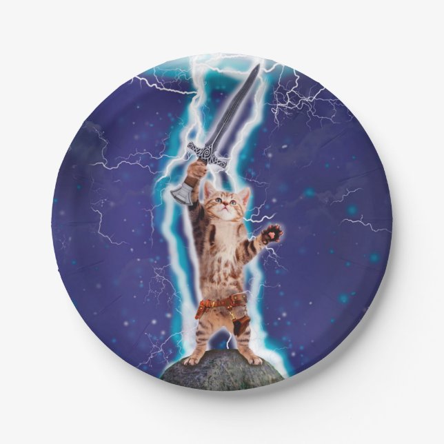 Thunder warrior cat paper plates (Front)
