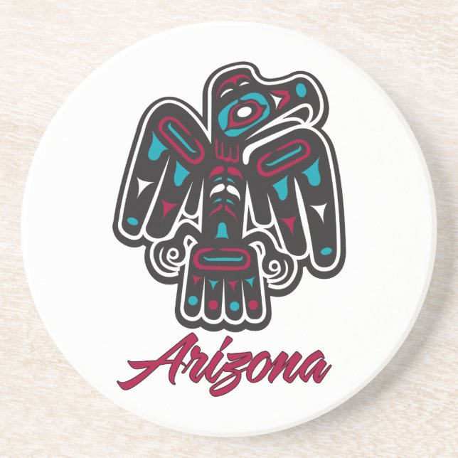 Thunderbird Clan Arizona Sandstone Coaster (Front)