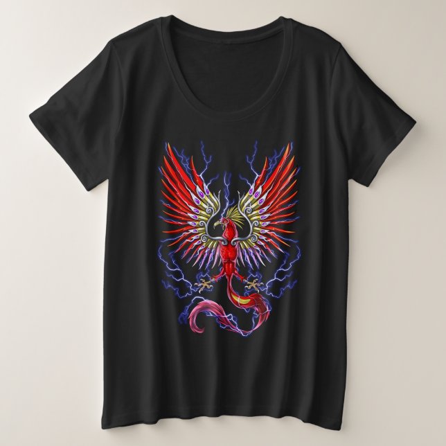 Thunderbird Cryptid Creature Plus Size T-Shirt (Design Front)