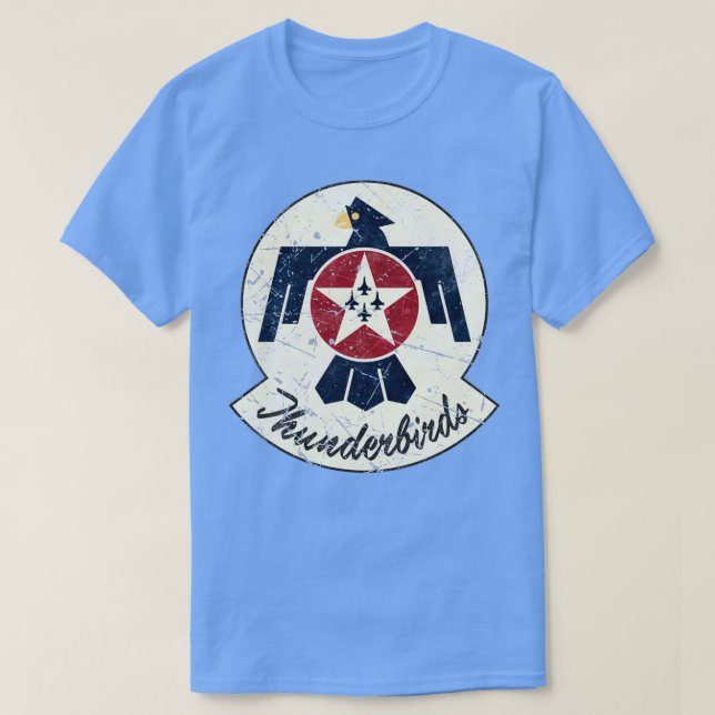 Thunderbird F16 Air Demonstration Team USAAF  T-Shirt (Design Front)