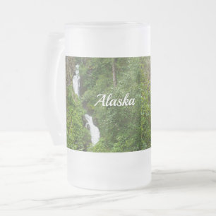 Thunderbird Falls Painterly Frosted Glass Beer Mug