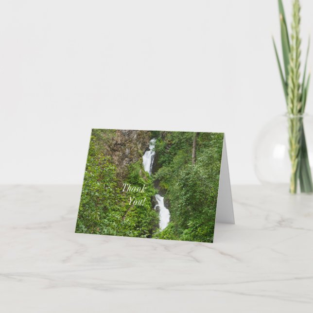 Thunderbird Falls Painterly Letterpress Thank You Card (Front)